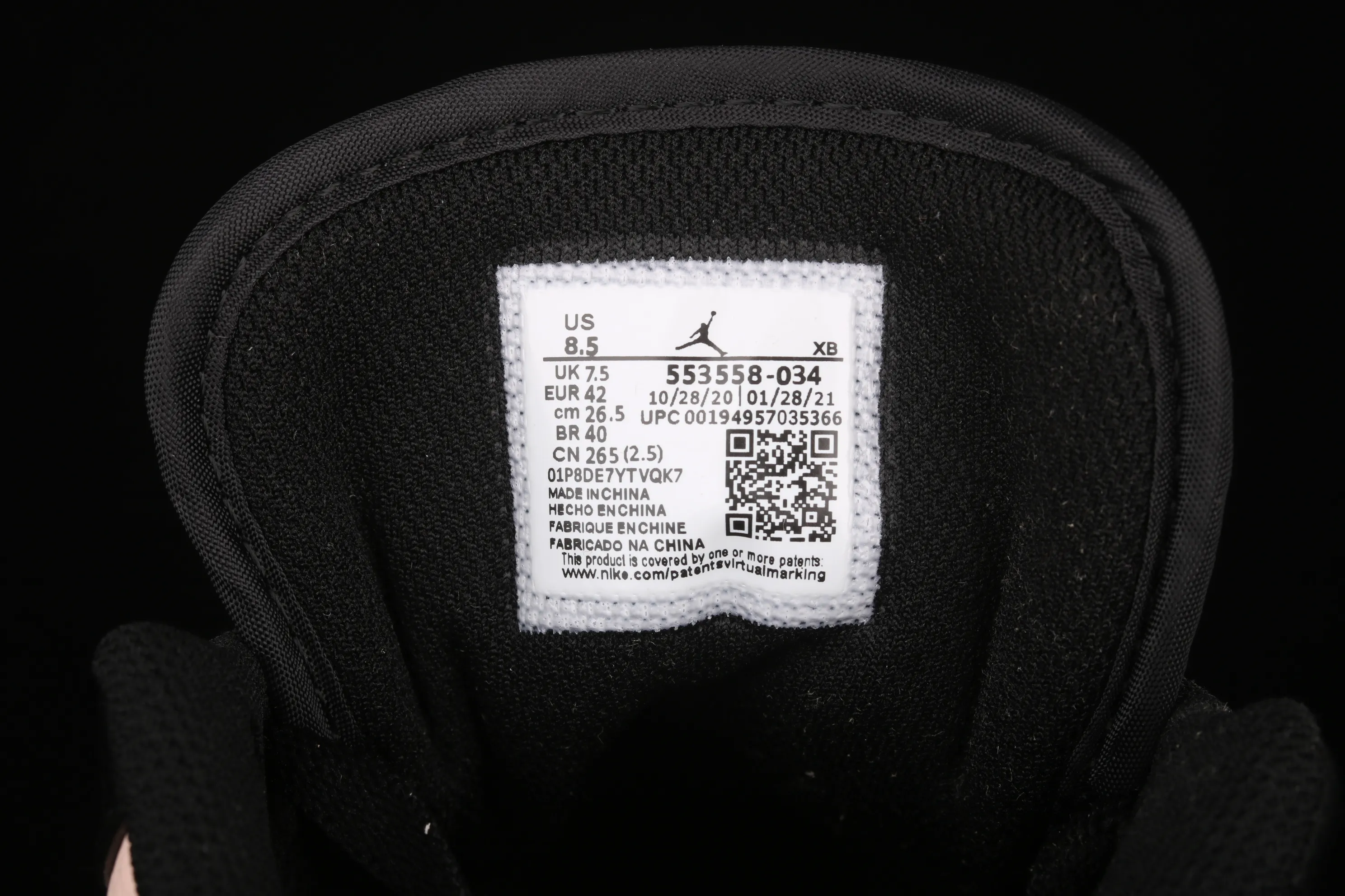 All categories Air Jordan Jordan series basketball shoes Air Jordan 1 Low Air Jordan 1 Low AJ1 Joe 1 low-top cultural and leisure sports sneakers 553558-034